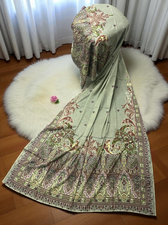 Pure Digital Printed Swiss Lawn Shawl Edit25 (25SH78-07)
