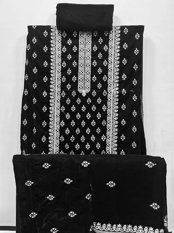 Pure Luxury Embroidered Micro Velvet 9000 Collection 2024 (IK-452-03)