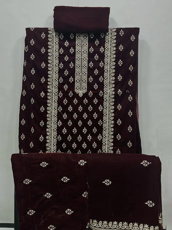 Pure Luxury Embroidered Micro Velvet 9000 Collection 2024 (IK-452-04)