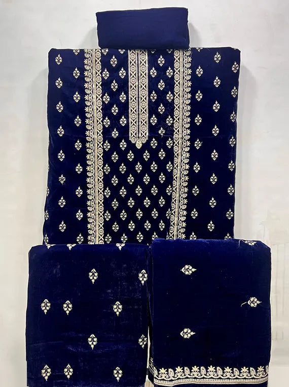 Pure Luxury Embroidered Micro Velvet 9000 Collection 2024 (IK-452-08)