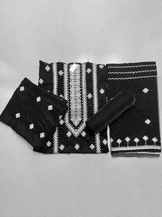 Pure Luxury Embroidered Micro Velvet 9000 Collection 2024 (IK-452-11)