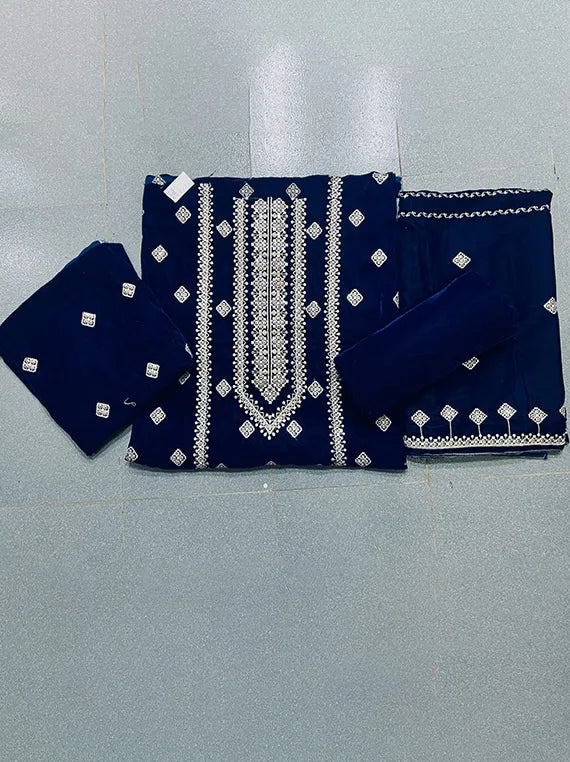 Pure Luxury Embroidered Micro Velvet 9000 Collection 2024 (IK-452-14)