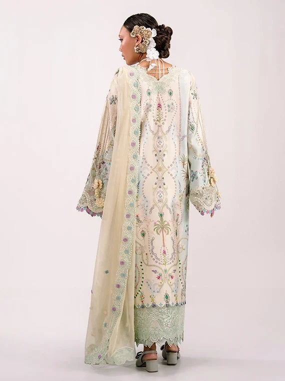 QALAMKAR Luxe Embroidered Silk Collection 2026 (QSL-01 AZURE)