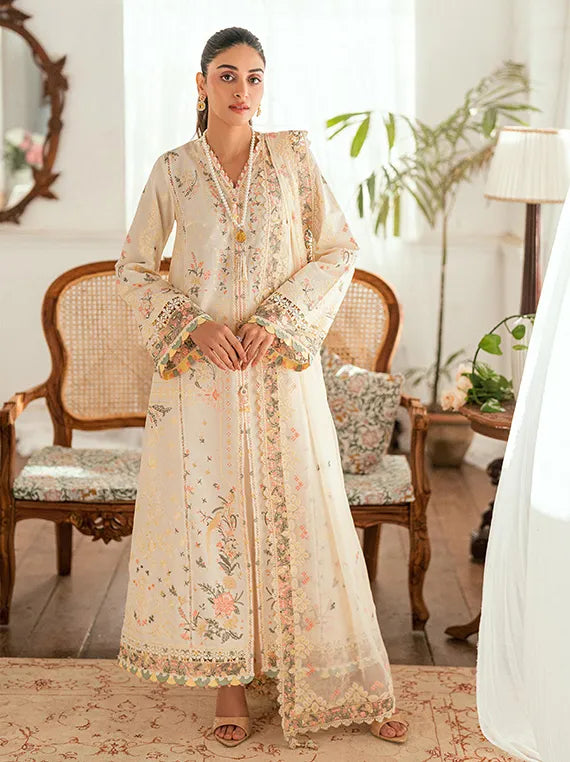 Qalamkar Embroidered Luxury Lawn Collection 2025 (SB-01-Rina)