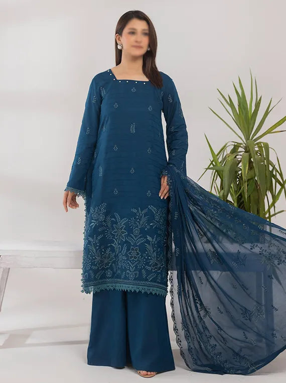 Qalamkar by Fantak Embroidered Viscose Collection 2025 (D-07)
