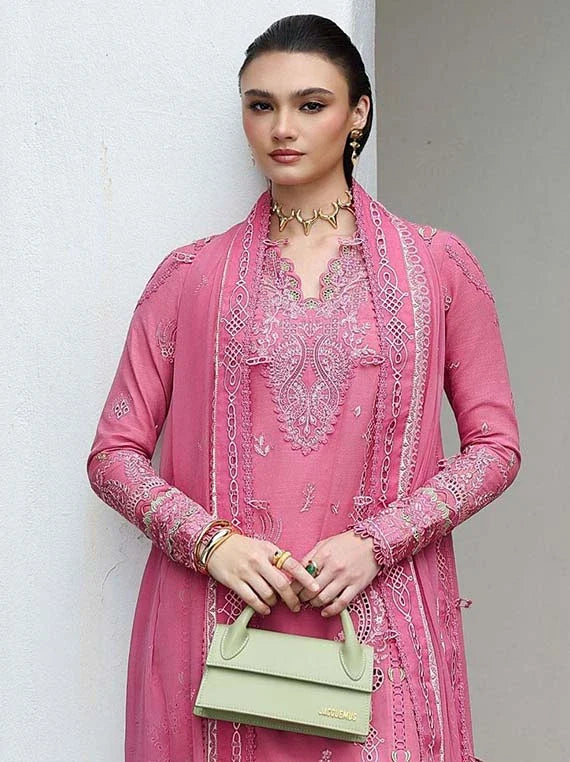 Qline by Qalamkar Embroidered Linen Collection 2026 (KL-04 BLOOM)