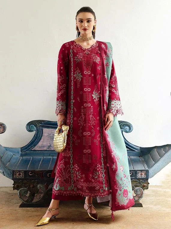 Qline by Qalamkar Embroidered Linen Collection 2026 (KL-12 ROOHI)