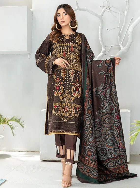 Queen Embroidered Winter Collection 2024 By Sitara Studio (QUN052)