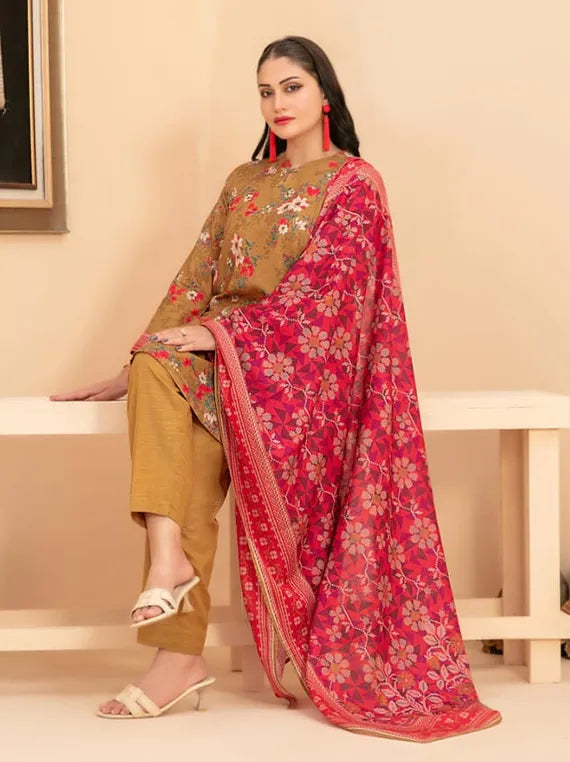 RAHAF Printed Khaddar Collection 20255 by Tawakkal Fabrics (D-4782)