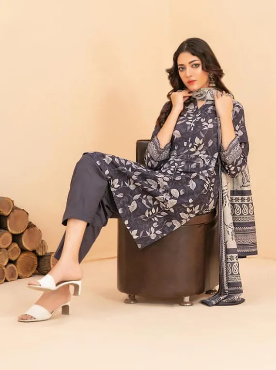 RAHAF Printed Khaddar Collection 20255 by Tawakkal Fabrics (D-4784)