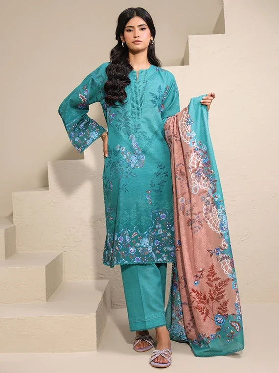 RAQS Digital Printed Khaddar Unstitched Collection'26 (D-04)