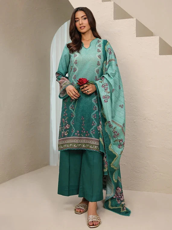 RAQS Digital Printed Khaddar Unstitched Collection'26 (D-08)