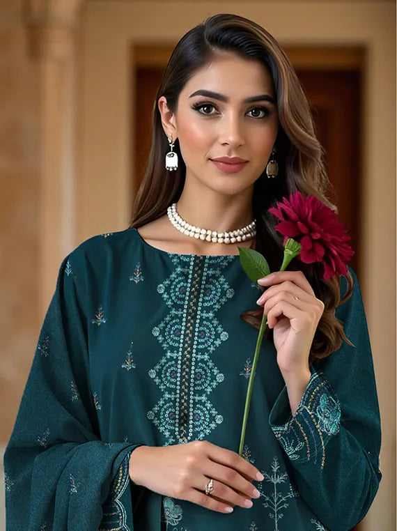 RASHk by Sobia Waseem Embroidered Dhanak Collection 2025 (D-07)