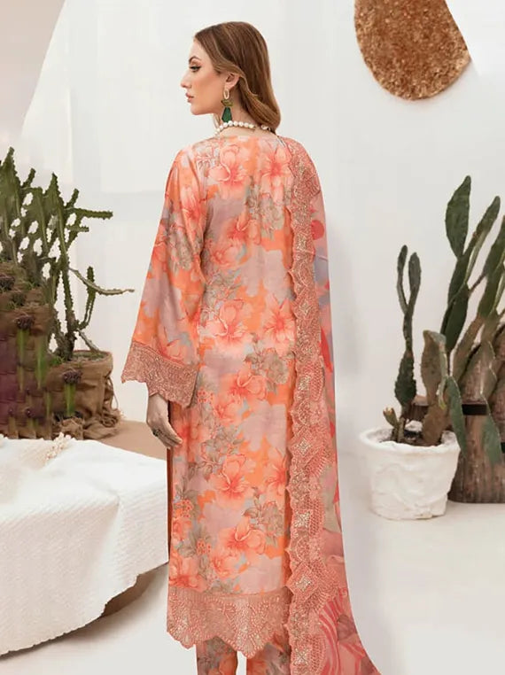 RIWAJ by Ramsha Embroidered Raw Silk Collection 2026 (J-603)