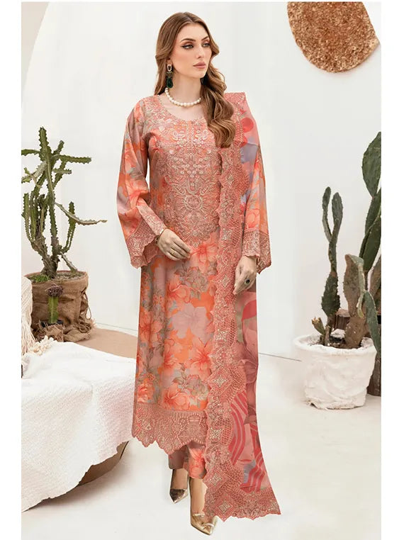 RIWAJ by Ramsha Embroidered Raw Silk Collection 2026 (J-603)