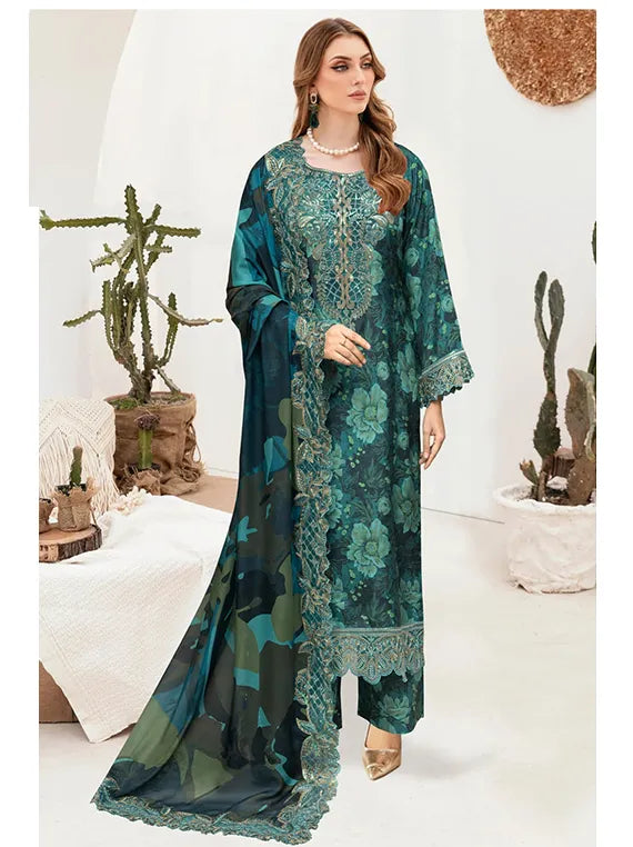 RIWAJ by Ramsha Embroidered Raw Silk Collection 2026 (J-606)