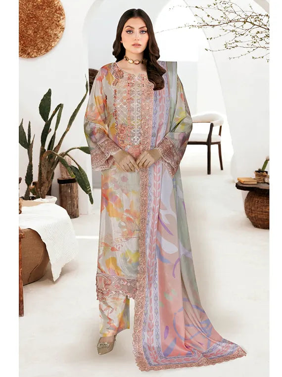 RIWAJ by Ramsha Embroidered Raw Silk Collection 2026 (J-607)