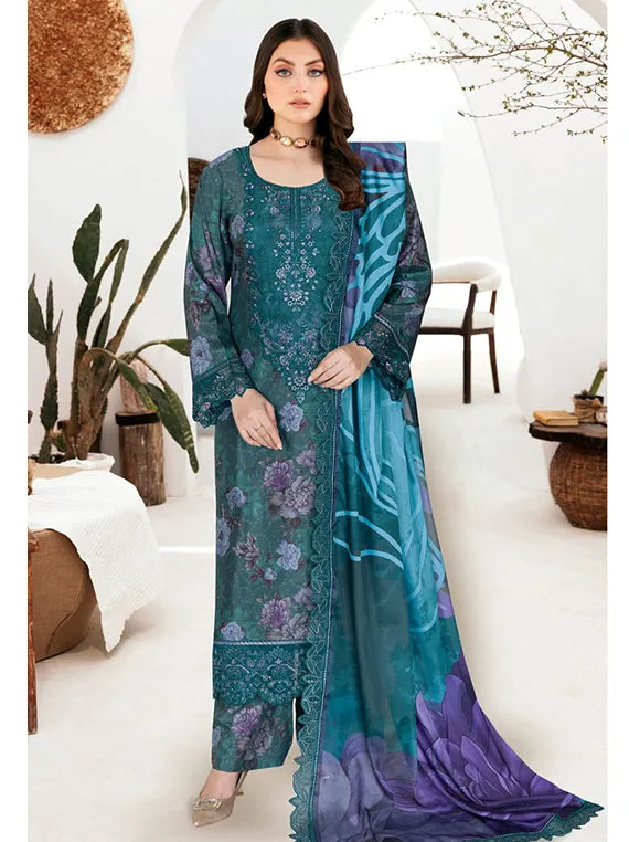 RIWAJ by Ramsha Embroidered Raw Silk Collection 2026 (J-611)