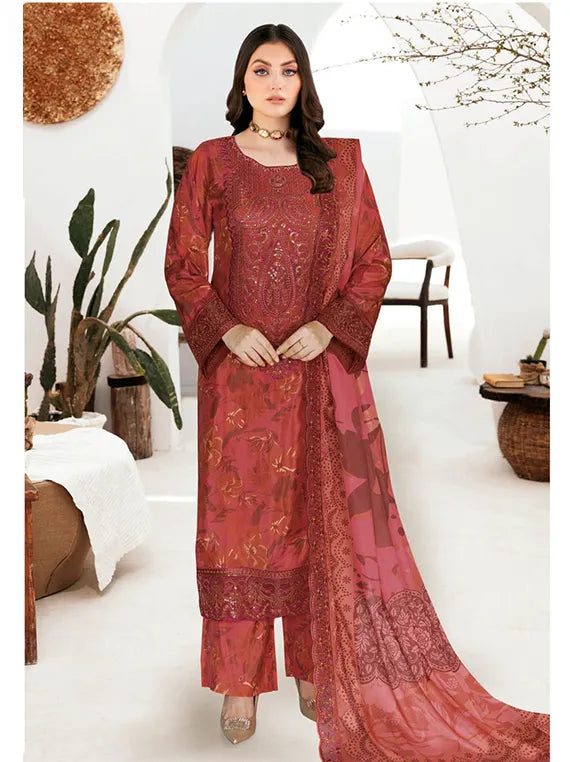 RIWAJ by Ramsha Embroidered Raw Silk Collection 2026 (J-612)