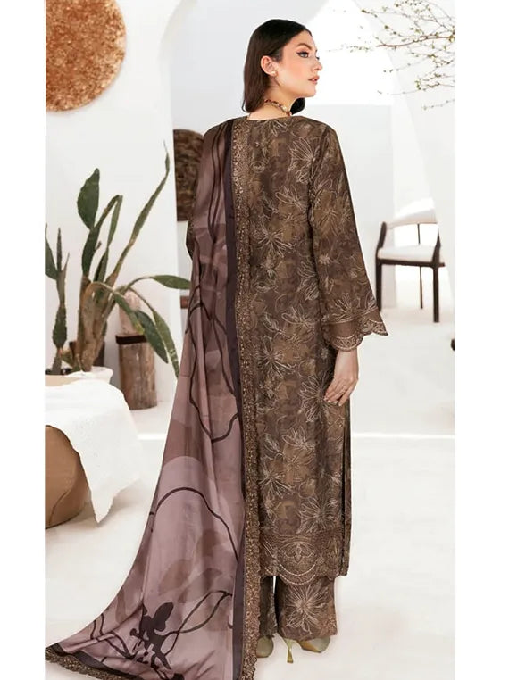 RIWAJ by Ramsha Embroidered Raw Silk Collection 2026 (J-614)