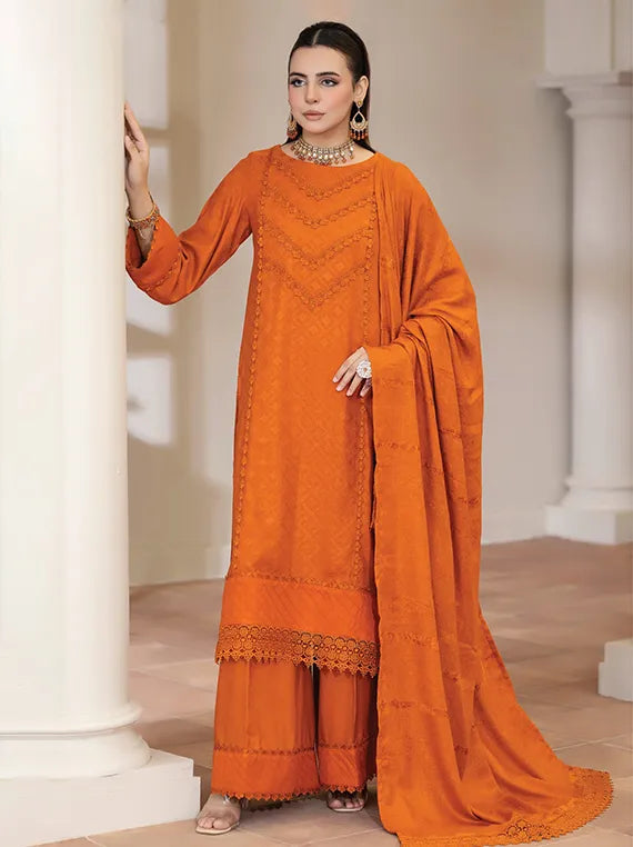 RIWAYAT by Wania Jacquard Peach Collection 2025 (WL-264)