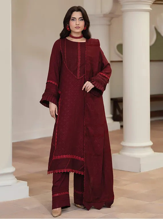 RIWAYAT by Wania Jacquard Peach Collection 2025