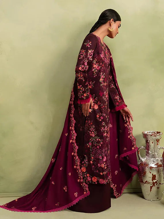 RajBari Winter Unstitched Embroidered Peach Collection'26 (D-06)
