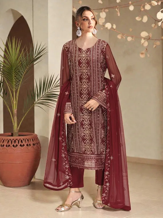 Ramsha Festive Chiffon Collection 2026 Vol-W555 (D-04)