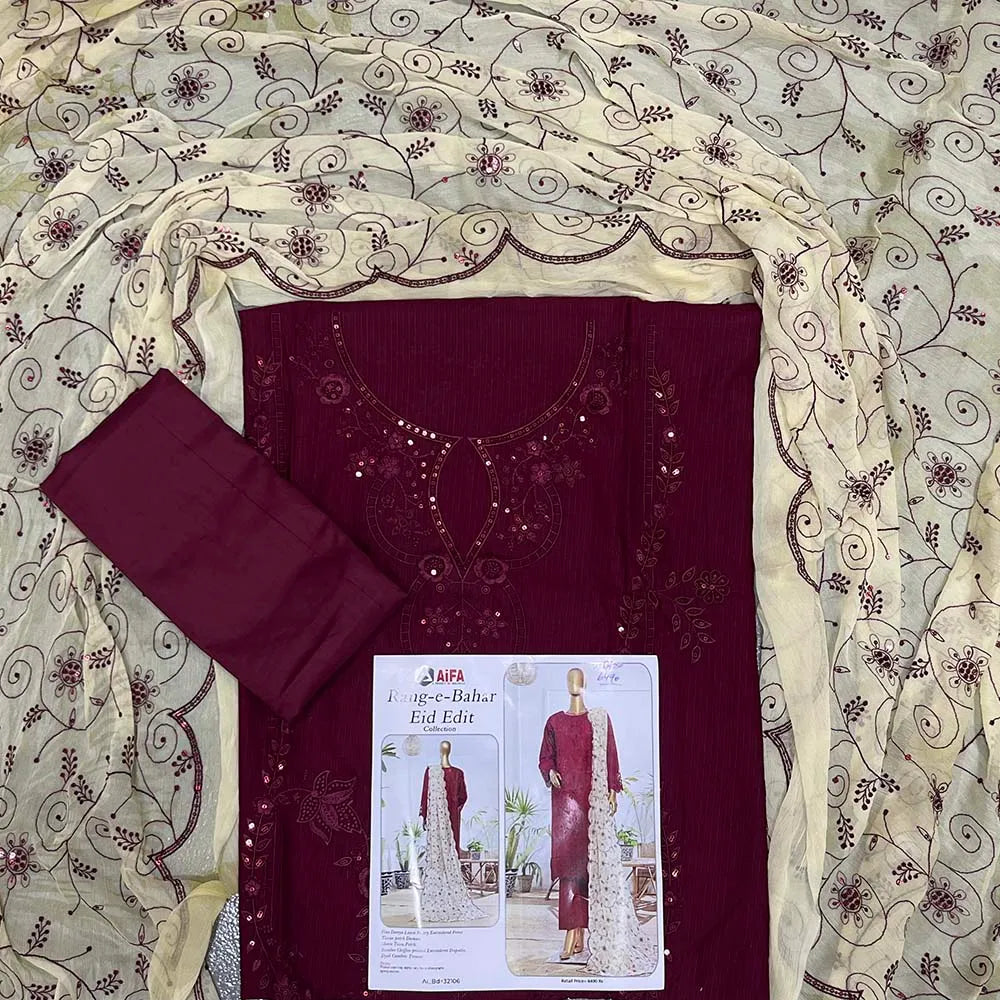 Rang E Bahar Embroidery Doriya Lawn Edit25 By Aifa (25DA93-09)