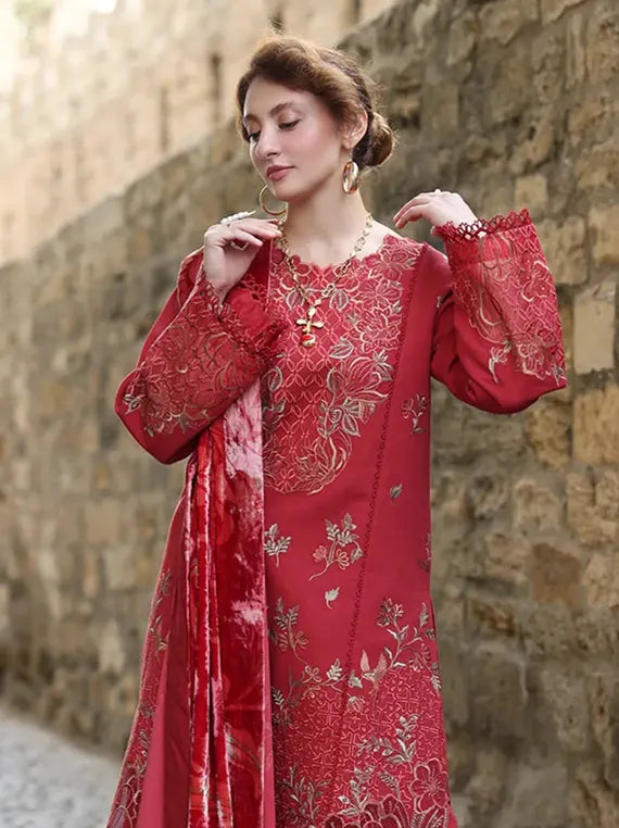 Rang Rasiya Carnation Embroidered Karandi Collection 2025 (D-02 Cold Brew)