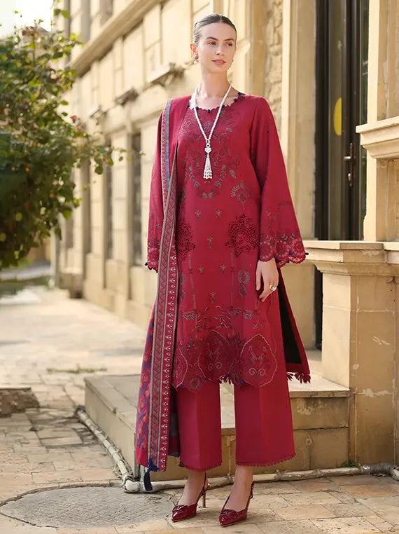 Rang Rasiya Carnation Embroidered Karandi Collection 2025 (D-07 Mocha)