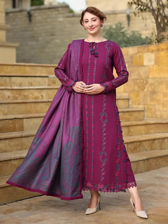 Rang Rasiya Carnation Embroidered Karandi Collection 2025 (D-13 Cardamom)