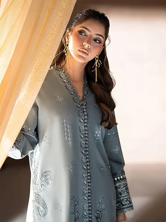 Rangrez by Coral Unstitched Embroidered Linen Collection'26 (D-02)