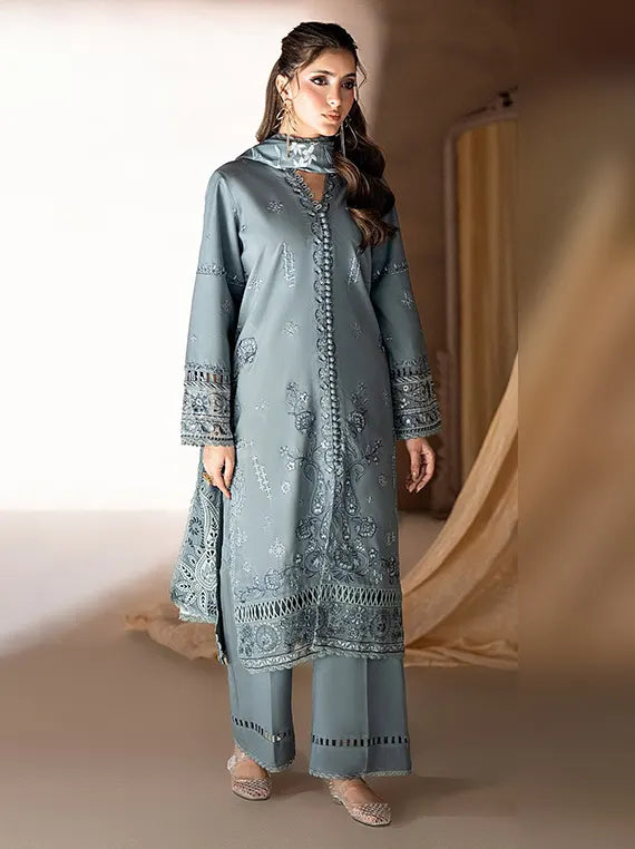 Rangrez by Coral Unstitched Embroidered Linen Collection'26 (D-02)