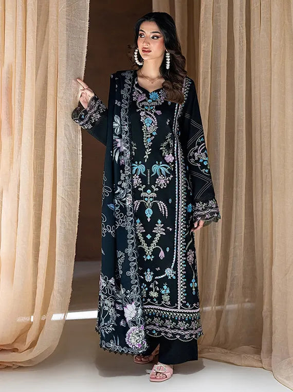 Rangrez by Coral Unstitched Embroidered Linen Collection'26 (D-03)