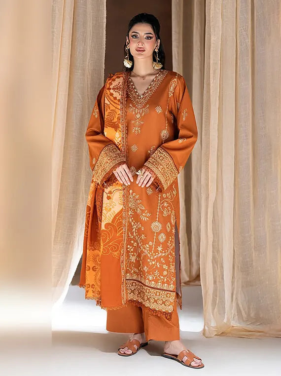 Rangrez by Coral Unstitched Embroidered Linen Collection'26 (D-07)