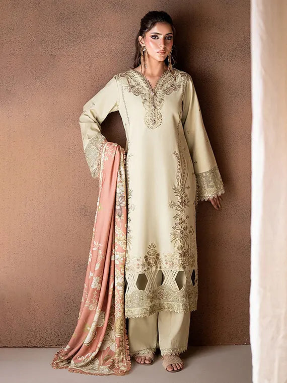 Rangrez by Coral Unstitched Embroidered Linen Collection'26 (D-08)