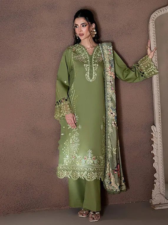 Rangrez by Coral Unstitched Embroidered Linen Collection'26 (D-09)