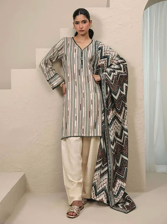 Raqs Unstitched Printed Khaddar Collection'26 Vol-04 (D-01)