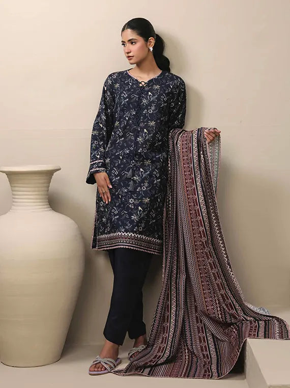 Raqs Unstitched Printed Khaddar Collection'26 Vol-04 (D-02)