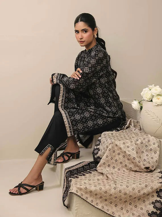 Raqs Unstitched Printed Khaddar Collection'26 Vol-04 (D-04)