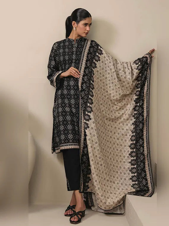 Raqs Unstitched Printed Khaddar Collection'26 Vol-04 (D-04)