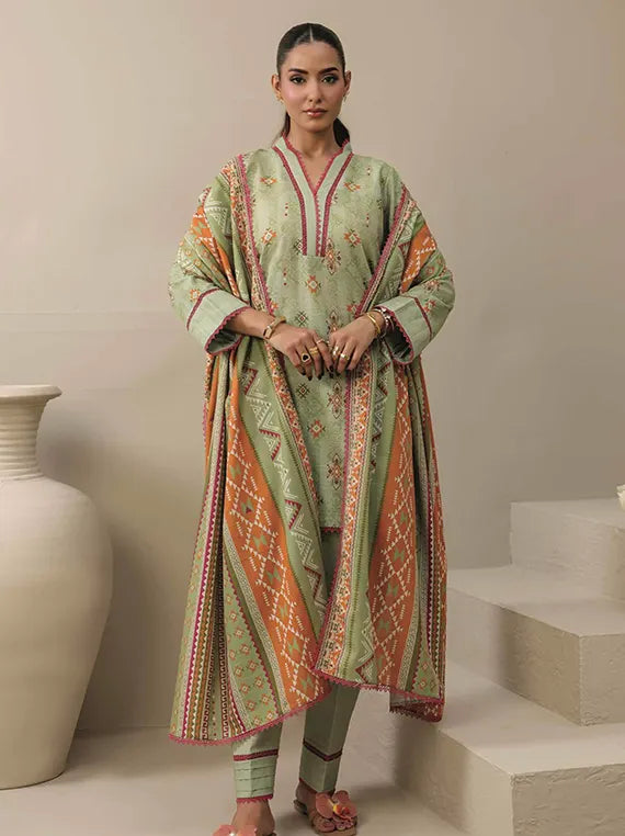 Raqs Unstitched Printed Khaddar Collection'26 Vol-04 (D-09)
