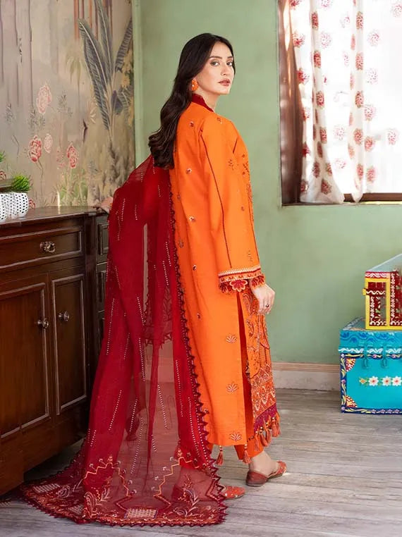 Ravena Luxury Lawn 2024 By Ahmed Embroideries (AZU-05 Nahal)