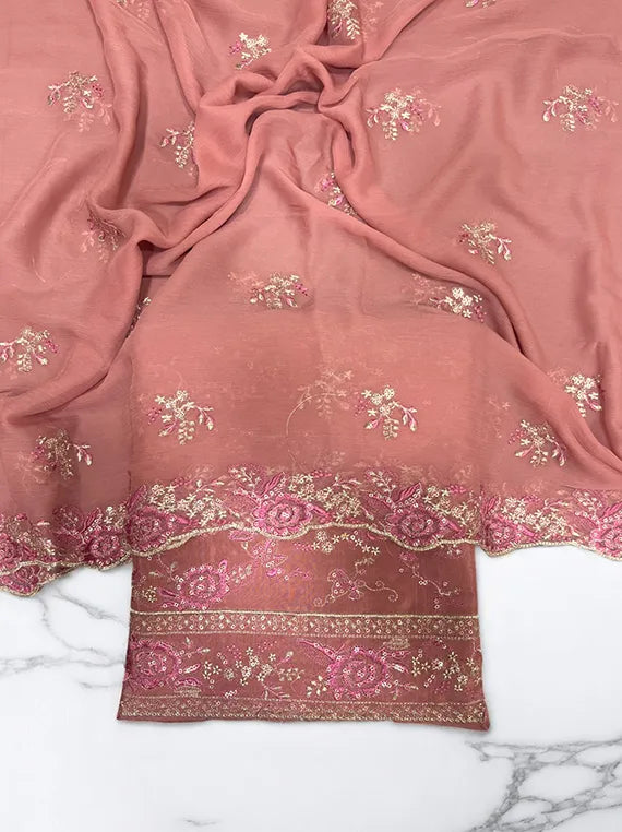 Raw Silk Embroidered Chiffon Edit 2025 (IQ163-04)