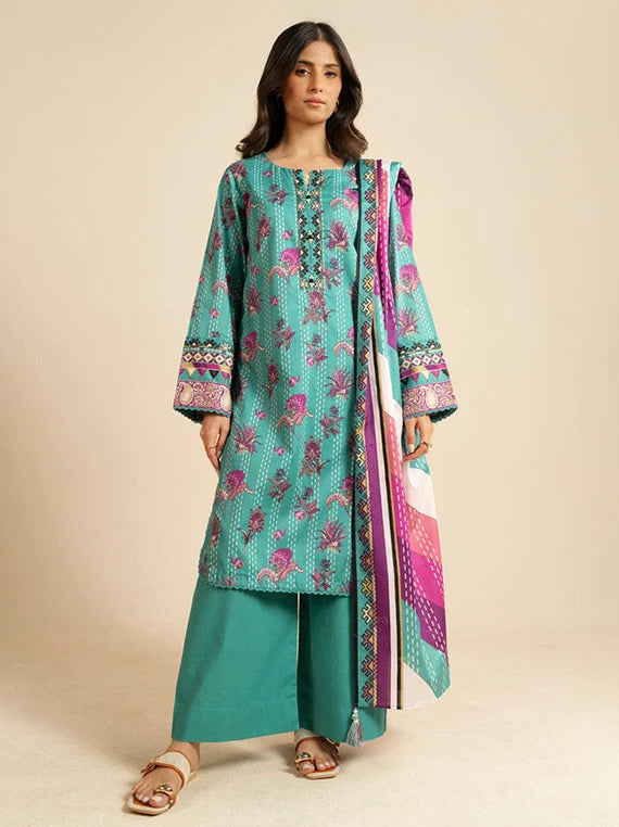 Ready To Stitch by Alkaram Summer Lawn Collection 2026 (EC103-26-Ferozi)