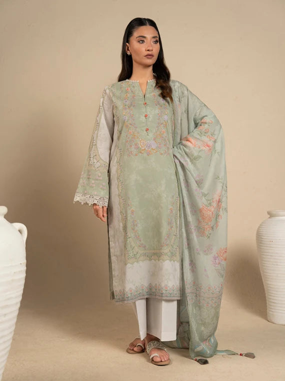 Ready To Stitch by Alkaram Summer Lawn Collection 2026 (EC37-26-Green)