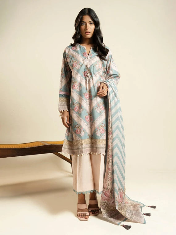 Ready To Stitch by Alkaram Summer Lawn Collection 2026 (EC38-26-Grey)