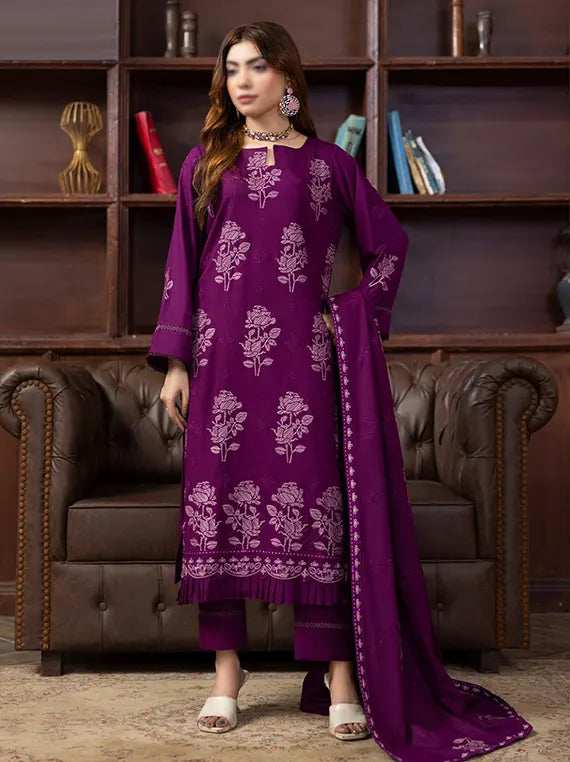 Resham by Fantak Embroidered Karandi Unstitched Collection'26 V-518 (D-05)