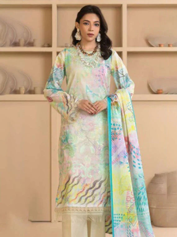 Rewayat E Lawn Embroidered Collection 2026 Vol-3LA (D-01)